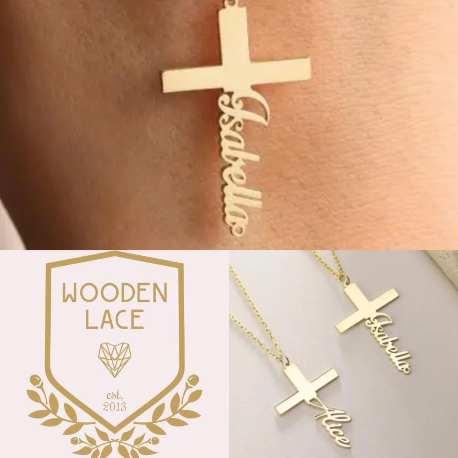 Isabelle Cross necklace in silver or gold R850