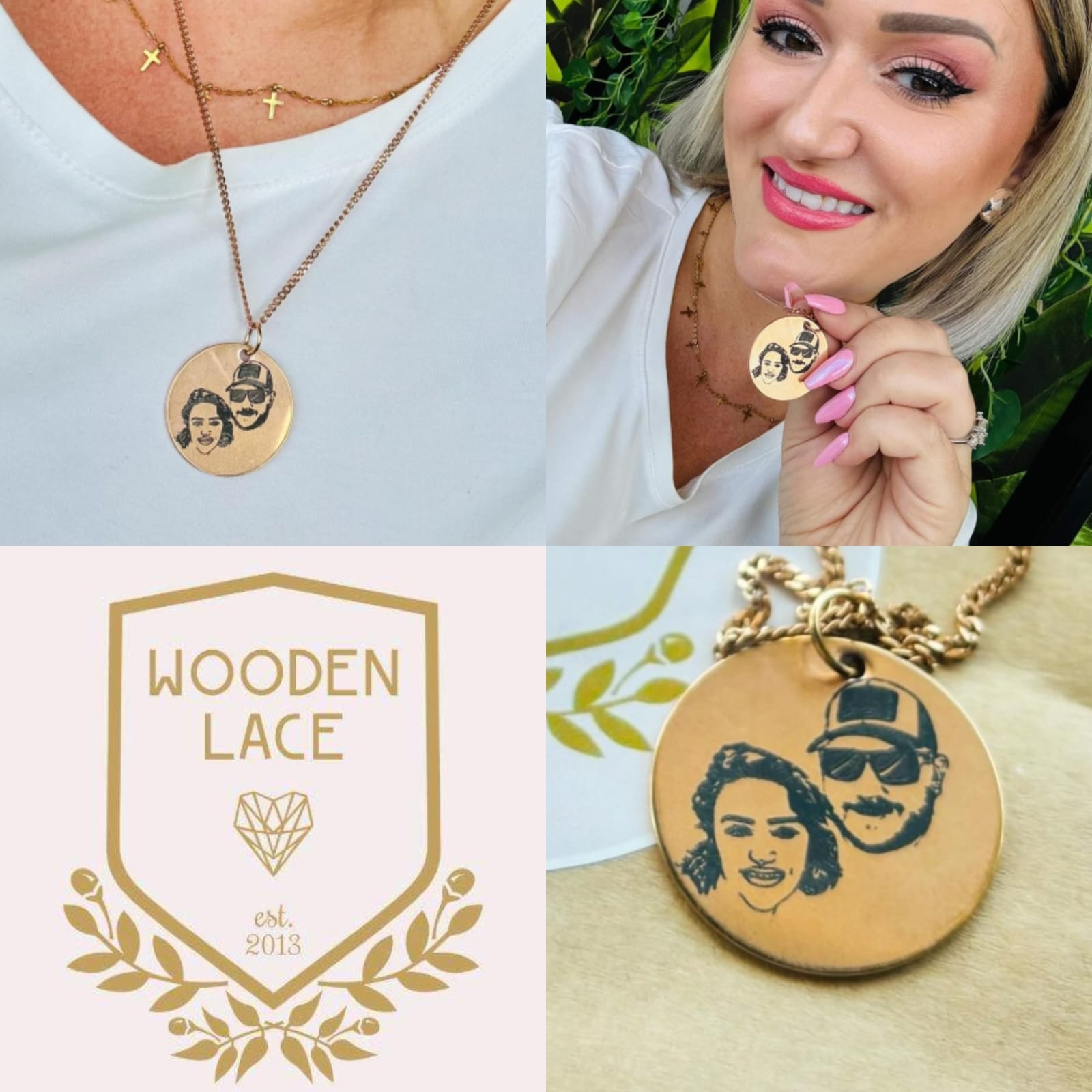 Photo necklace including drawing on email R1350