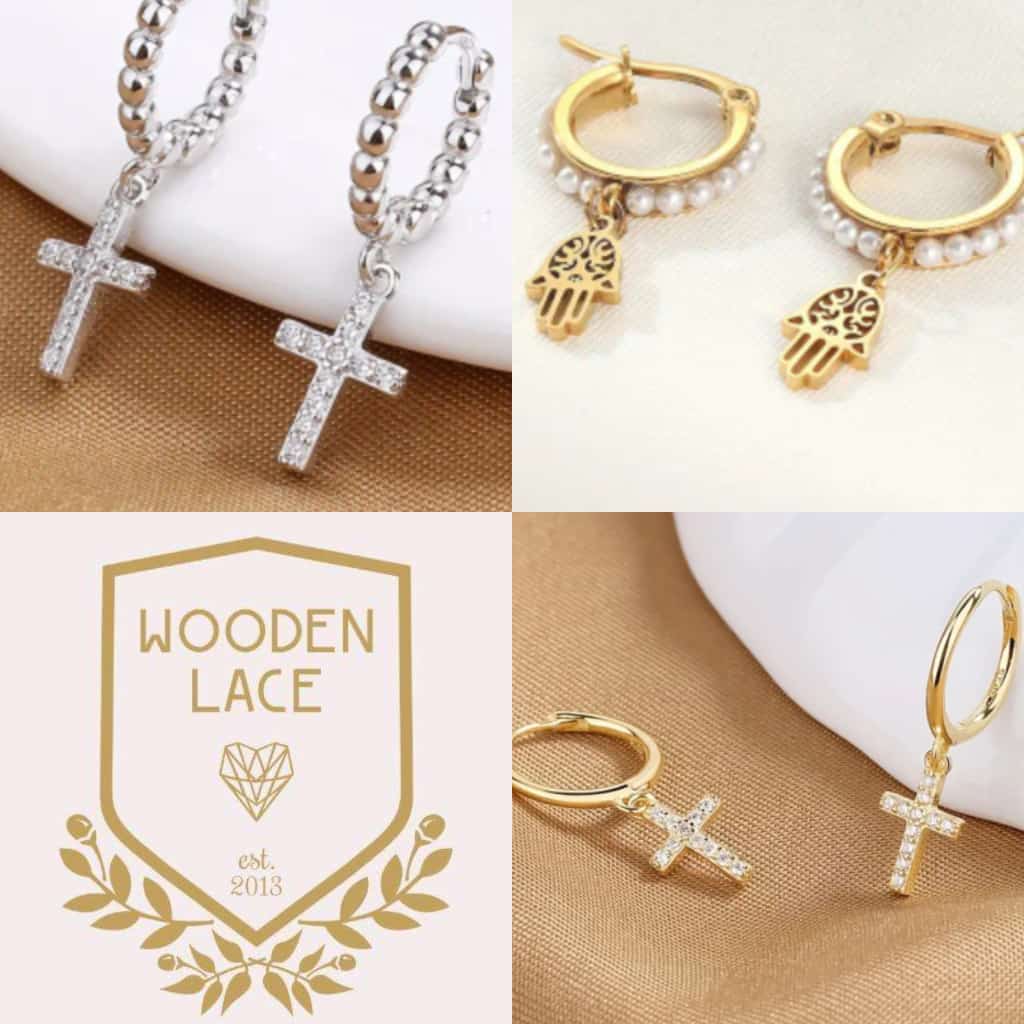 Earrings tarnishproof and waterproof R550 a set