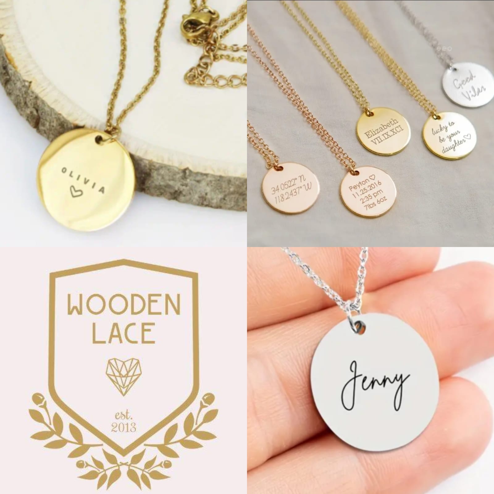 One disc necklace promo R650 with your own engraving on. Rosegold, gold or silver. Tarnishproof or waterproof