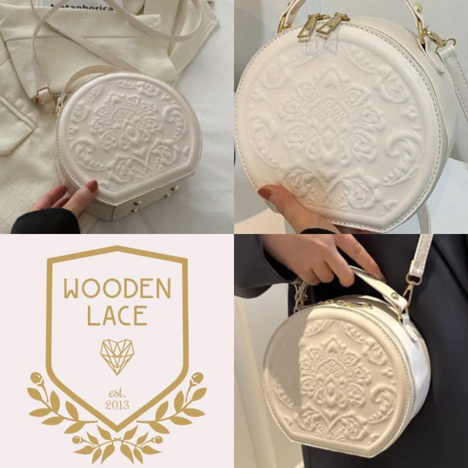 Dutchess white handbag R950. Also available in black