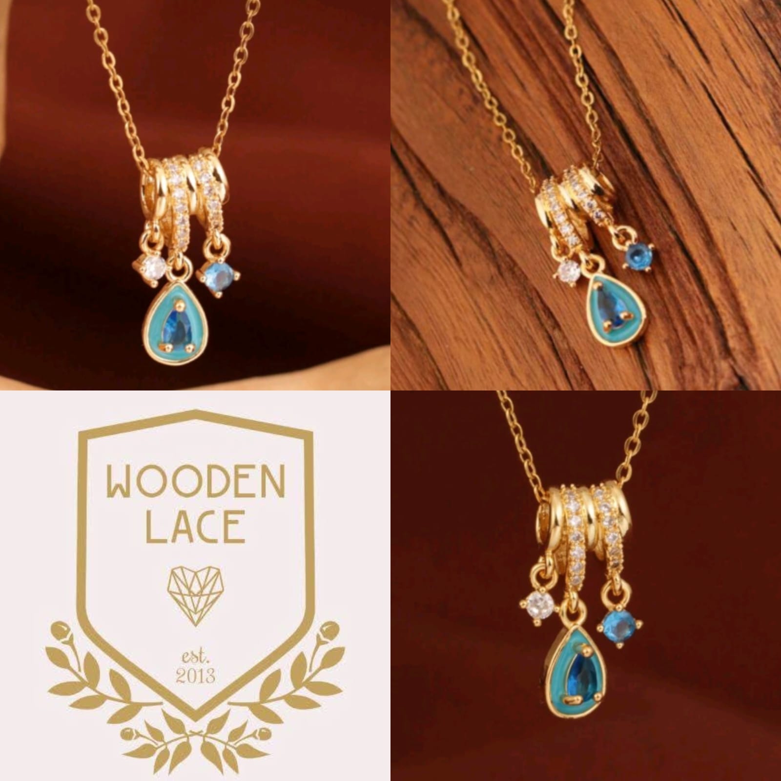 Yellow gold and Turquoise stones R950